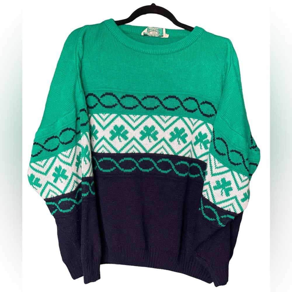Vintage Blarney Woollen Mills Shamrock Sweater Medium (Made in Ireland)